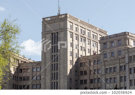 Karazin University main building facade close look Karazin University main building facade close look 102036924