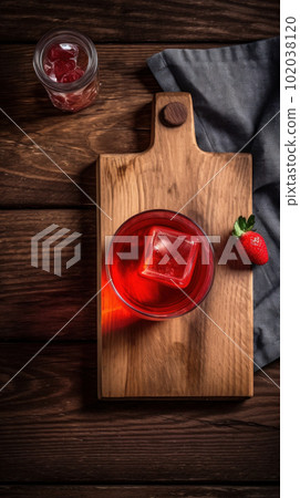 Strawberry negroni. Illustration AI Generative 102038120