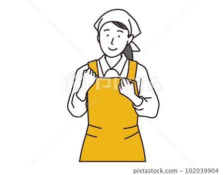 Chef woman working hard 102039904