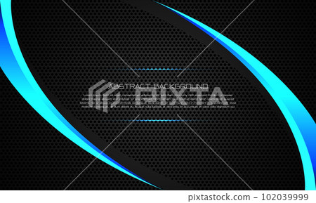 Abstract blue grossy triangle polygon on black blank space design modern  futuristic background vector illustration. Stock Vector