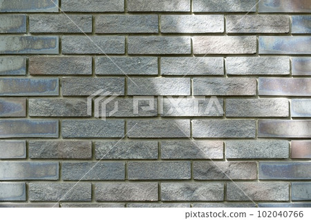 Sunlight filtered through the brick tile wall background material 102040766