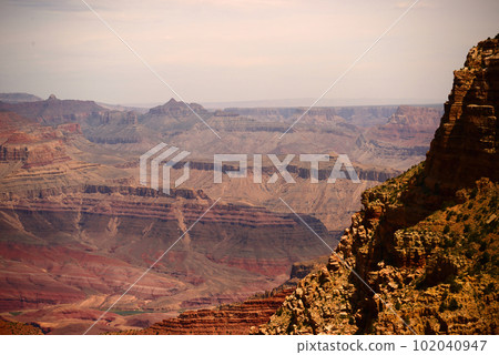 Hazy Blue Sky Grand Canyon Arizona Hazy Blue Sky Grand Canyon Arizona 102040947