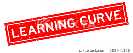 Grunge red learning curve word square rubber seal stamp on white background Grunge red learning curve word square rubber seal stamp on white background 102041366