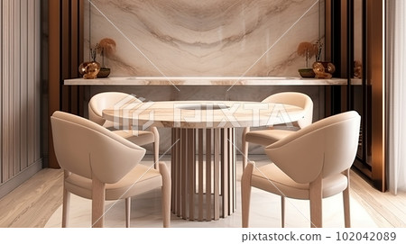 Modern light minimalist interior made with Generative AI Modern light minimalist interior made with Generative AI 102042089