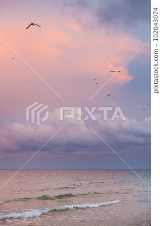 Beautiful summer sunset, beautiful sky Bulgaria, Nessebar. Beautiful summer sunset, beautiful sky Bulgaria, Nessebar. 102043074