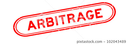 Grunge red arbitrage word rubber seal stamp on white background Grunge red arbitrage word rubber seal stamp on white background 102043489