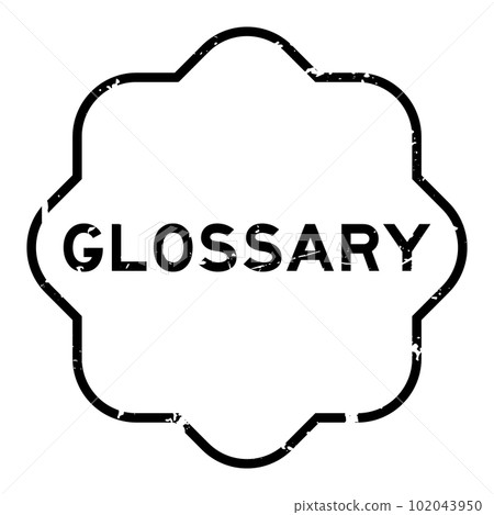 Grunge black glossary word rubber seal stamp on wthie background Grunge black glossary word rubber seal stamp on wthie background 102043950