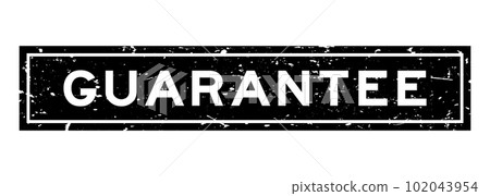 Grunge black guarantee word square rubber seal stamp on white background 102043954