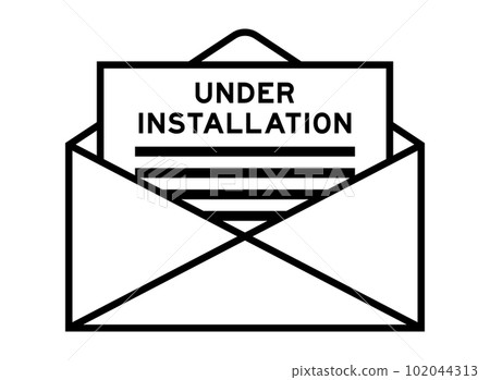 Envelope and letter sign with word under installation as the headline Envelope and letter sign with word under installation as the headline 102044313