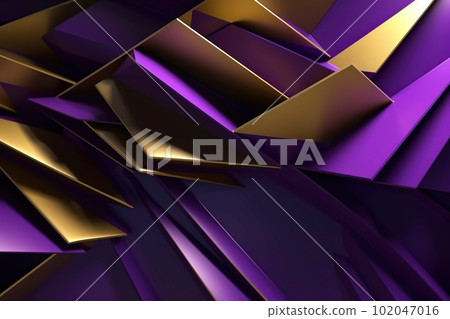 Abstract purple gold neon wave made with generative AI 102047016
