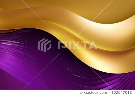 Abstract purple gold neon wave made with generative AI Abstract purple gold neon wave made with generative AI 102047018