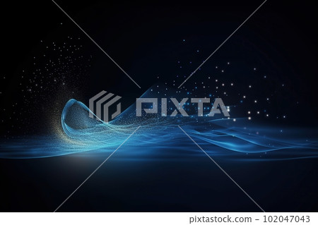 Blue abstract glowing wave made with generative AI Blue abstract glowing wave made with generative AI 102047043