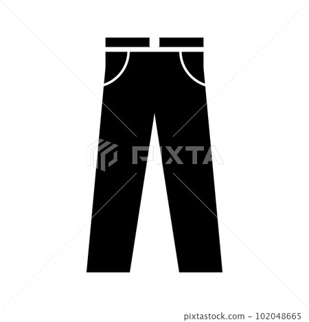 Pants icon on white. Pants icon on white. 102048665