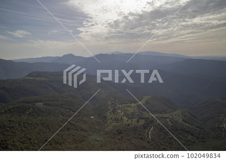 Collsacabra mountains landscape in Guilleries National Park in Catalonia Collsacabra mountains landscape in Guilleries National Park in Catalonia 102049834
