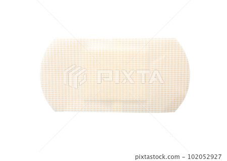 Medical sticking plaster isolated on white. First aid item Medical sticking plaster isolated on white. First aid item 102052927