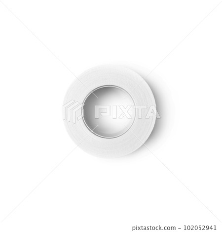 Medical sticking plaster roll isolated on white. First aid item Medical sticking plaster roll isolated on white. First aid item 102052941