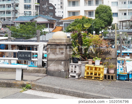Boat harbor and building in Shinagawa Boat harbor and building in Shinagawa 102056796