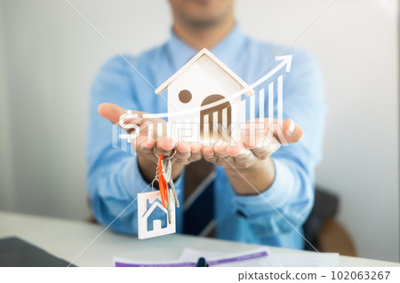 Businessman with business concept. Businessman with business concept. 102063267
