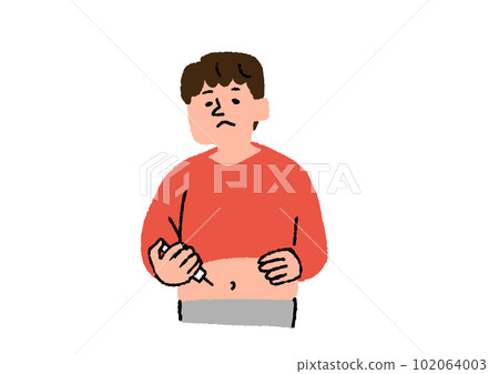 A diabetic patient injecting insulin into the stomach Disease treatment and prevention A diabetic patient injecting insulin into the stomach Disease treatment and prevention 102064003