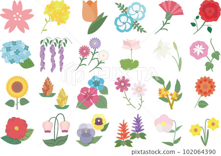 Seasonal flowers to feel the four seasons 102064390