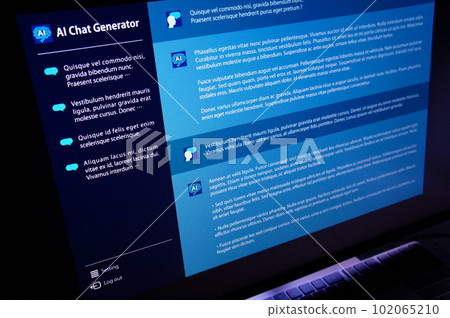 Chat AI on a desktop computer 102065210