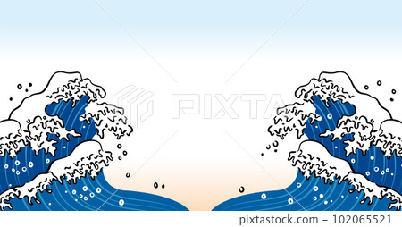 海浪橫版海報 海浪橫版海報 102065521