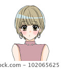 Shortcut woman (girl cartoon style) 102065625