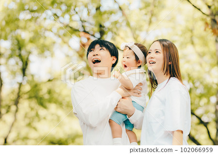 站在新綠中的一家人 站在新綠中的一家人 102066959