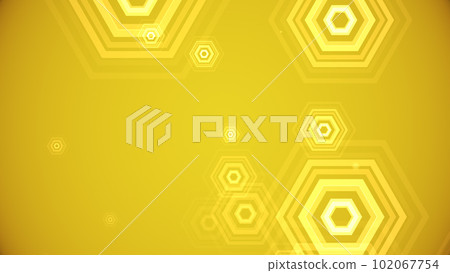 Hexagons spring up on a colorful background 102067754