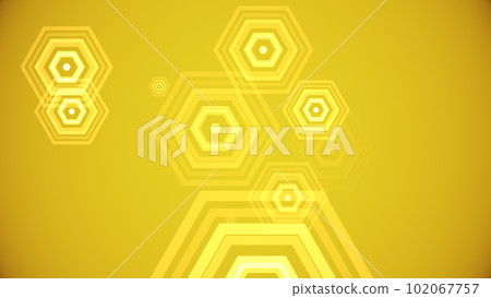 Hexagons spring up on a colorful background Hexagons spring up on a colorful background 102067757