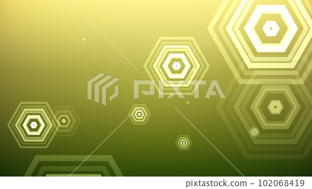 Hexagons spring up on a colorful background Hexagons spring up on a colorful background 102068419