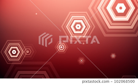 六邊形在五顏六色的背景中出現 102068500