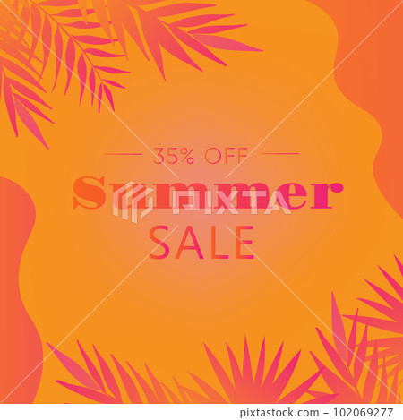 Summer Sale banner. Summer Time Wallpaper. Happy shiny Day. Fashionable styling. 102069277