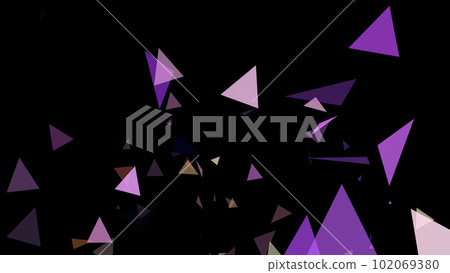 Triangles spring up on a black background 102069380
