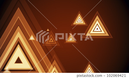 Triangles spring up on a colorful background 102069421