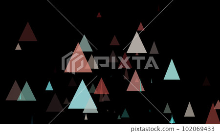 Triangles spring up on a black background Triangles spring up on a black background 102069433