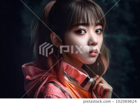 一個似乎屬於韓國偶像團體的女孩“AI生成圖像” 102069624