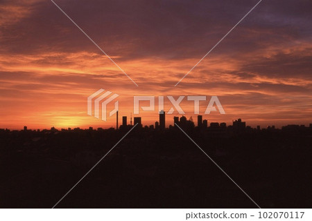 Amazing sunrise in Tokyo 102070117