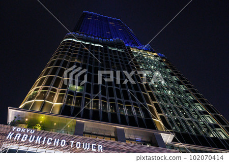 東京,新宿歌舞伎町市容,東急歌舞伎町塔在晚上 東京,新宿歌舞伎町市容,東急歌舞伎町塔在晚上 102070414