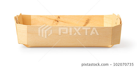 wooden rectangular food container 102070735