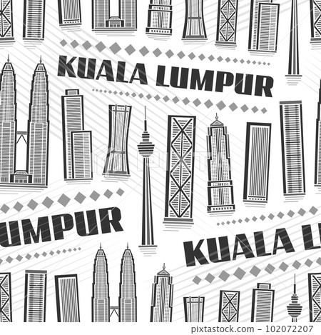 Vector Kuala Lumpur Seamless Pattern Vector Kuala Lumpur Seamless Pattern 102072207