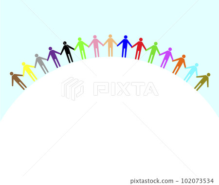 people holding hands. global society. 102073534
