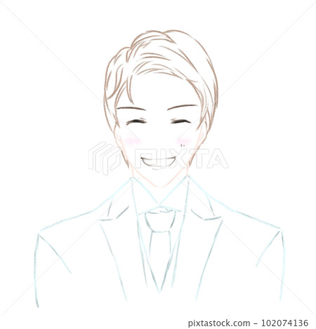一個笑得很開心的男人的插圖素材 一個笑得很開心的男人的插圖素材 102074136