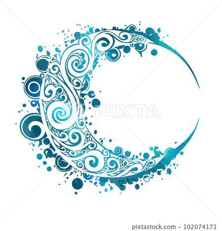 Ramadan karem written in Arabic with crescent blue moon. CultureOfFaith . Happy Ramadan. Vector illustration. Ramadan karem written in Arabic with crescent blue moon. CultureOfFaith . Happy Ramadan. Vector illustration. 102074171