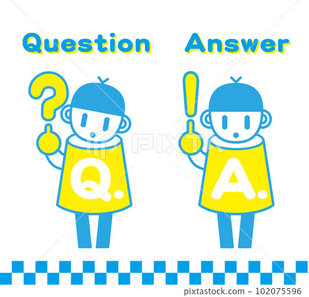 People icons for questions and answers People icons for questions and answers 102075596