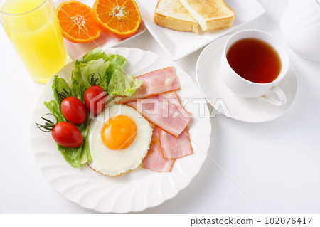 美味的早餐煎雞蛋 102076417