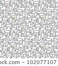 A simple rabbit illustration pattern 102077107