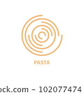 Pasta round line abstract geometric logo 102077474