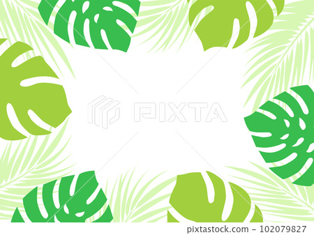 tropical leaf frame green tropical leaf frame green 102079827