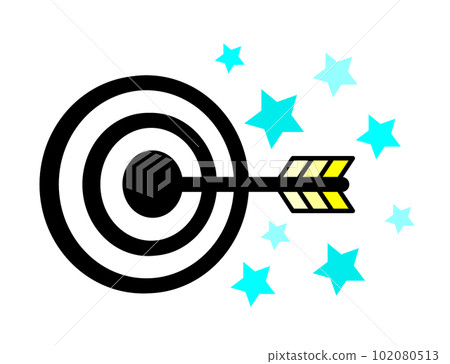 箭頭擊中目標中心併中獎的插圖 102080513